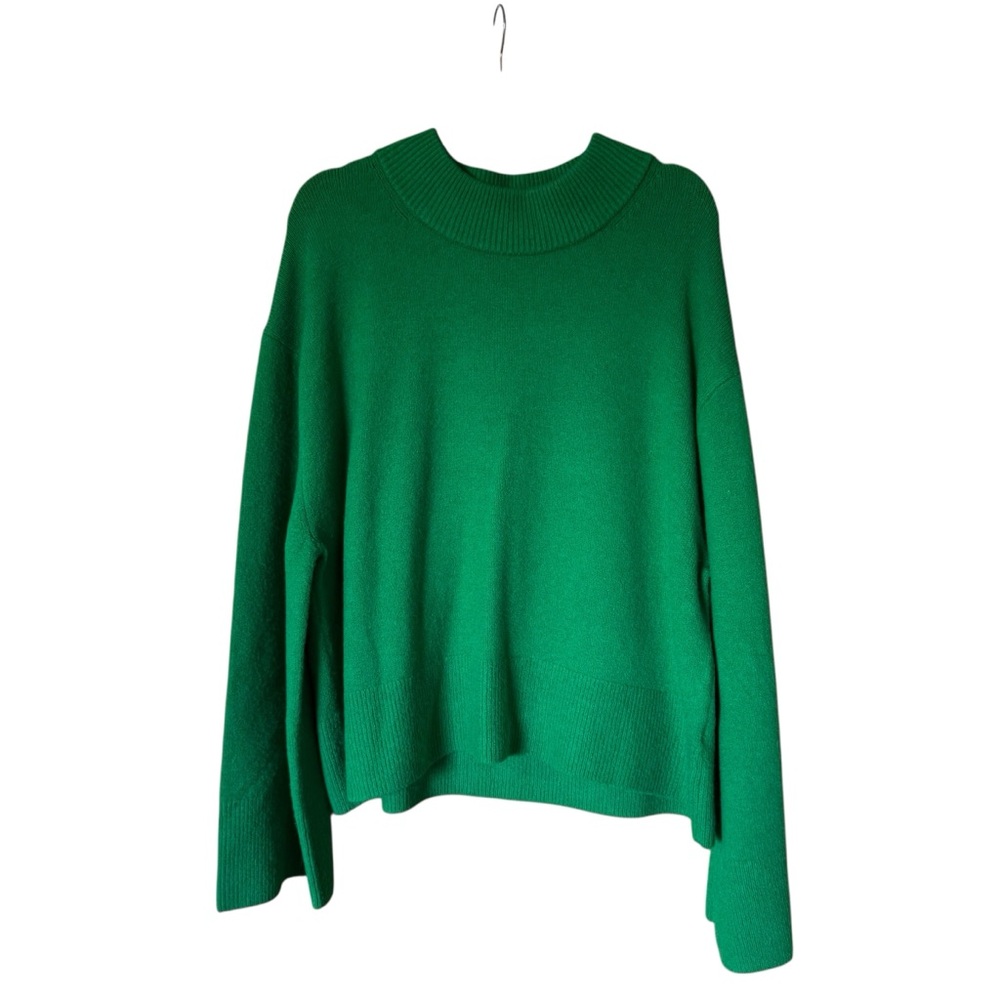 J. Crew Chunky Crewneck Sweater in Supersoft Yarn Green XL